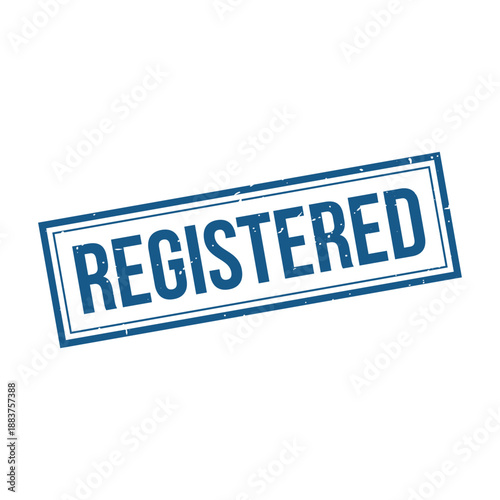 Registered Stamp, Registered Grunge Square Sign