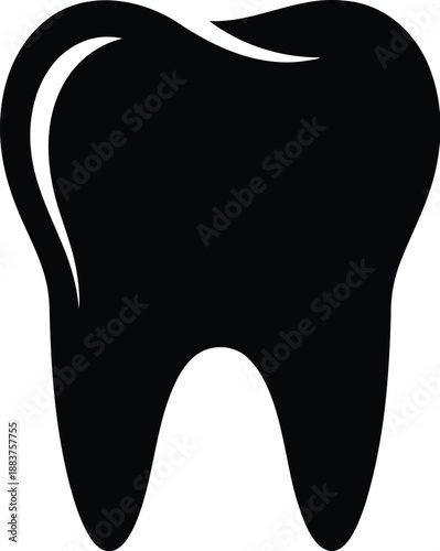 Tooth icon isolated on white background dental healthcare vector