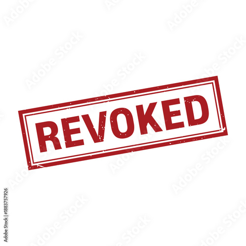 Revoked Stamp, Revoked Grunge Square Sign