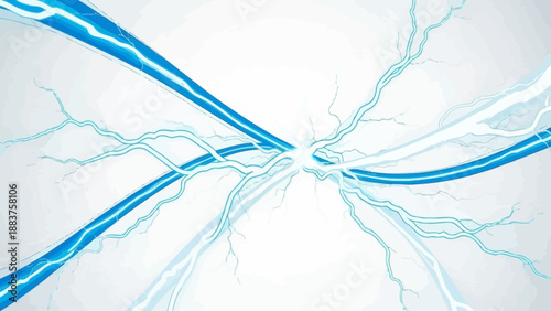 Electricity Spark Blue Lightning Bolt Energy Power.