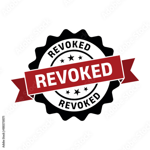 Revoked Stamp, Revoked Grunge Round Sign