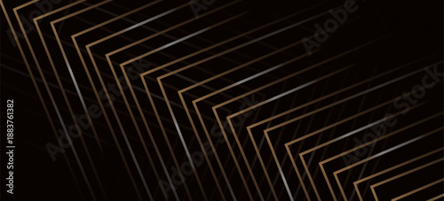 dynamic golden arc line technology design concept on black background