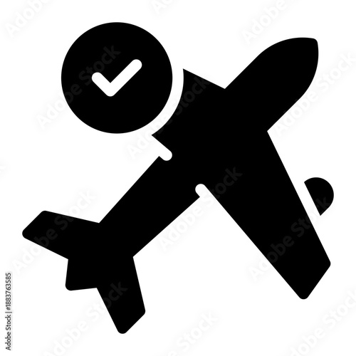 travelling glyph icon