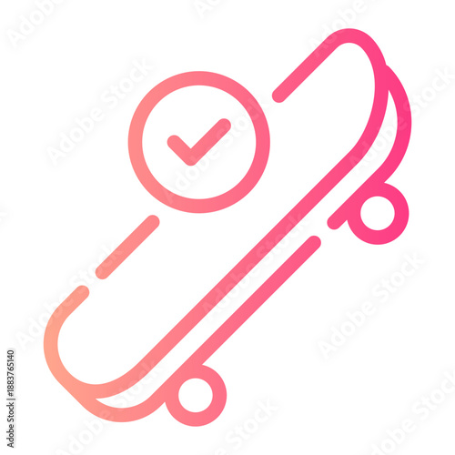 skateboard gradient icon