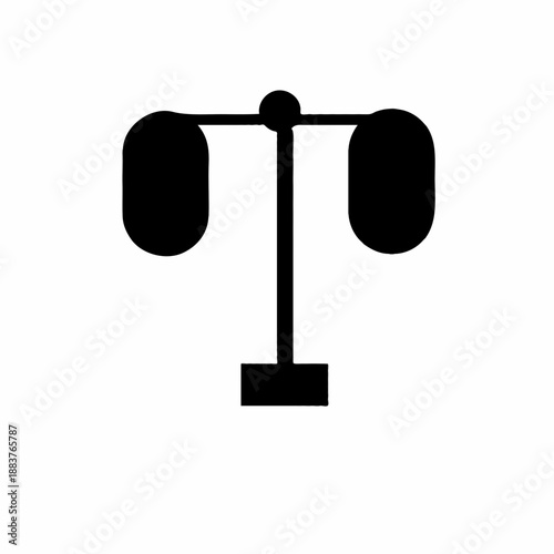 A minimalist black scale icon on a white background