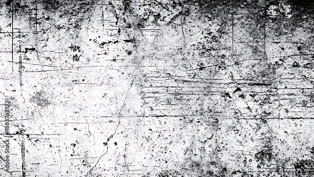 Obraz premium Abstract grainy noise texture grungy white background with black scratches and spots textured surface