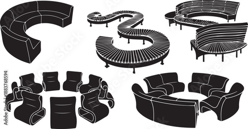 Various Modern Sofa Configurations for Living Room Furniture Design