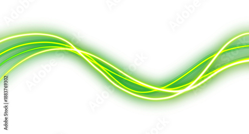 фотографія High-quality 3D green light intertwining lines with radiant glow