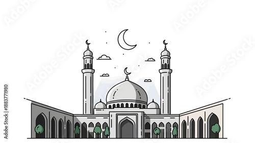 Mosque Illustration.