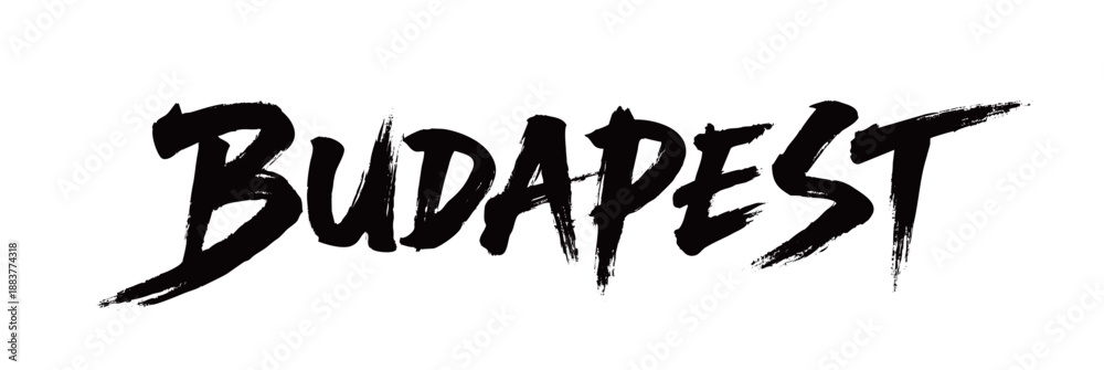Naklejka premium BUDAPEST handwriting 