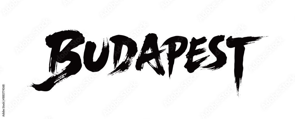 Naklejka premium BUDAPEST handwriting 