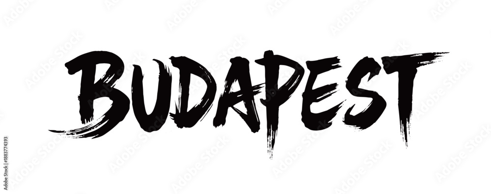 Fototapeta premium BUDAPEST handwriting 