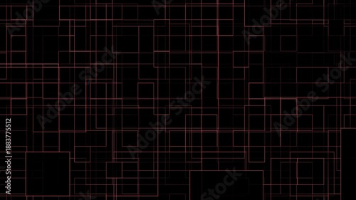 A video showcasing a mesmerizing display of red lines on a black background Abstrack background