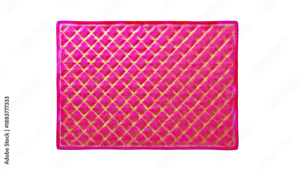 Obraz premium Red Quilted Rectangular Pad
