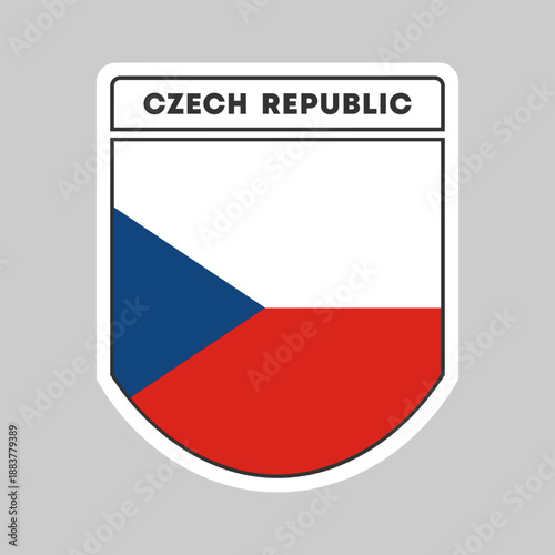 National flag of Czech Republic illustration design