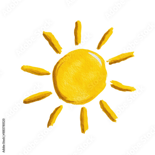 Animated yellow sun illustration on black background