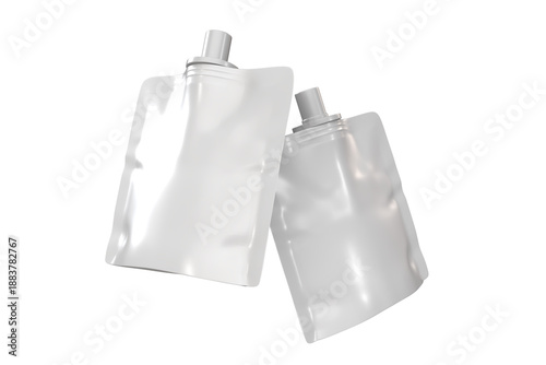 Canvastavla Blank white spout pouch mockup isolated on background