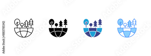 Sustainable icon set multiple style collection