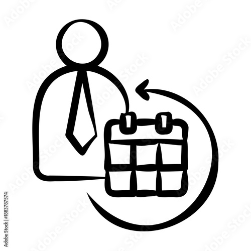 Probation Period Icon - Handdrawn