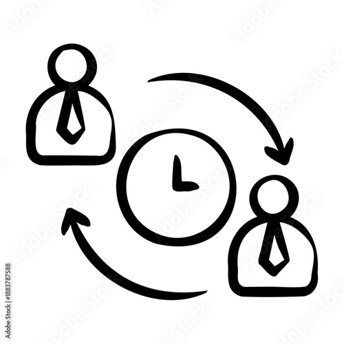 Shift Schedule Icon - Handdrawn
