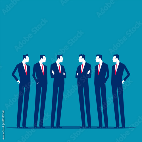 Business and partner competition. vector illustration