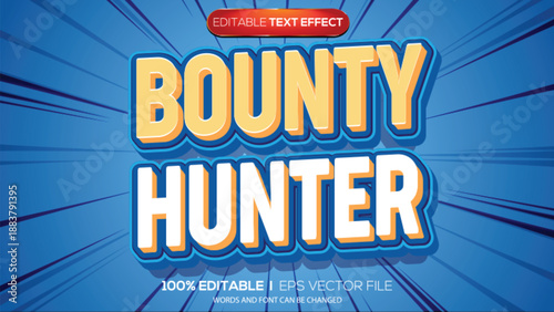 3d text effect bounty hunter play