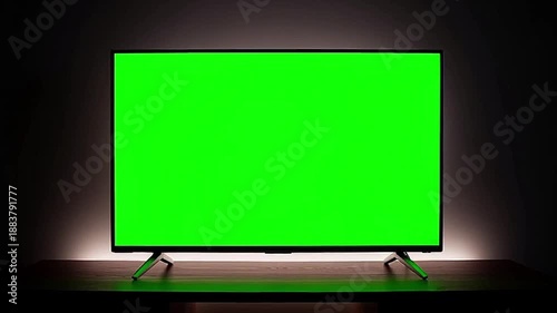 Professional Green Screen TV Mockup for Advertising, Presentation & Video Production