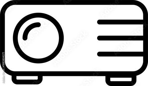 projector outline icon for graphic design, logo, web site, social media, mobile app, ui illustration