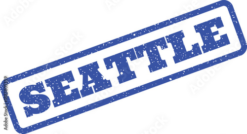 Textured stamp impression featuring the city name SEATTLE suitable for travel guides or local events