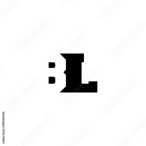 BL Negative Space Monogram Logo – Modern Minimal Lettermark Design