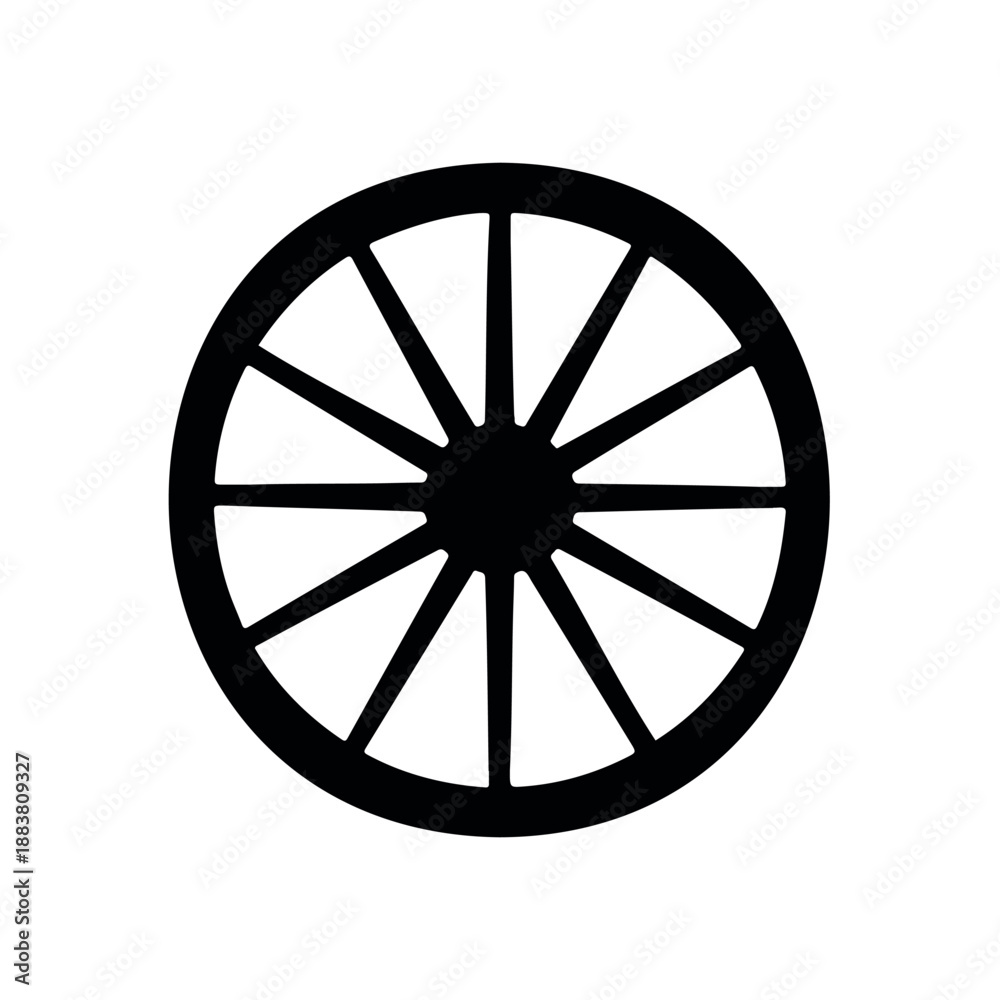 Fototapeta premium Cartwheel silhouette vector flat illustration design.