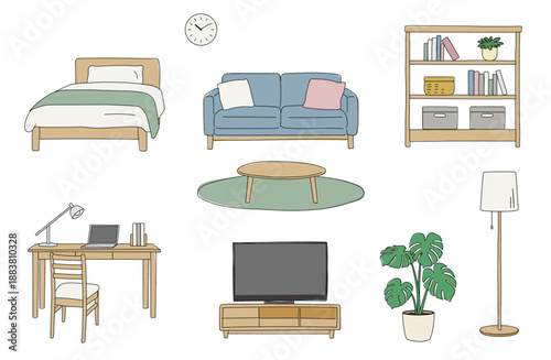 ワンルームインテリアセット