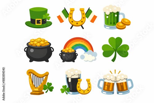 Saint Patrick Day decorative layering icon