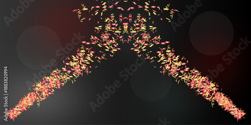 Festive red and gold confetti blast for celebrations, perfect for event announcements and party themes