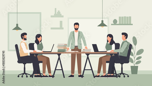 Business Meeting Collaboration Teamwork Office People Discussion