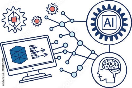 Artificial Intelligence Technology Concept Illustration. Future Artificial Intelligence Digital Brain Concept. Artificial Intelligence Machine Learning Innovation. Smart Artificial Intelligence