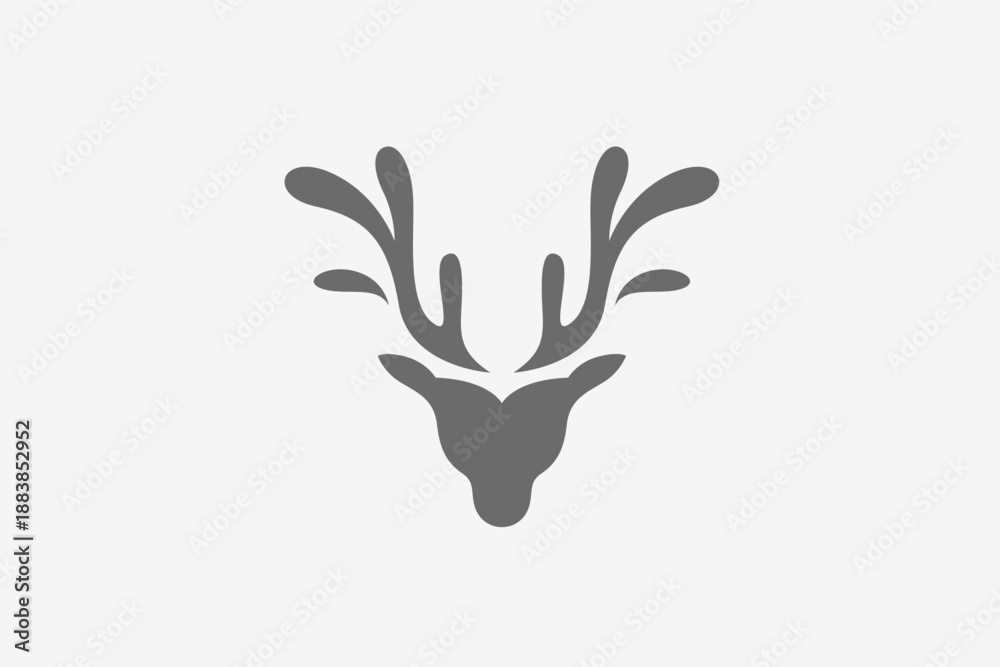 Fototapeta premium Stag head unique minimalist logo 