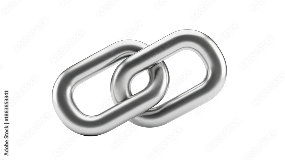 Fototapeta premium Interlocking Silver Chain Links