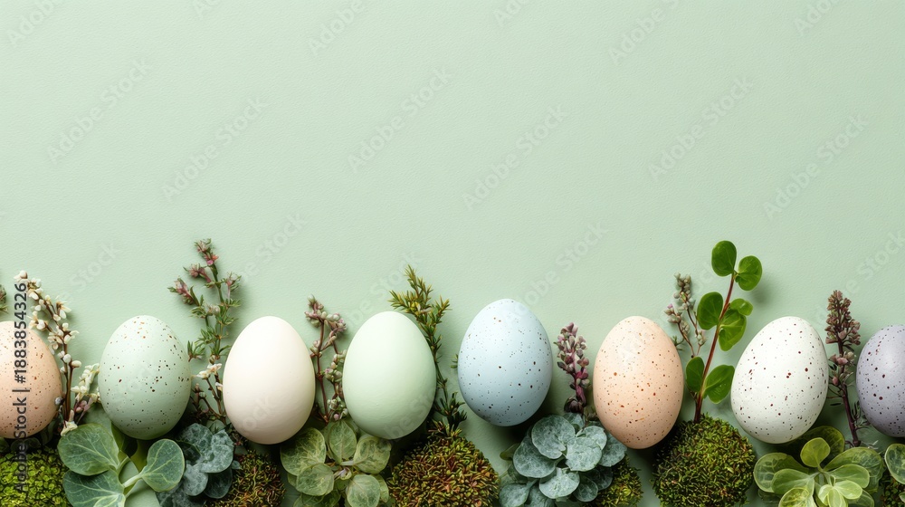 Fototapeta premium easter,,eggs,,spring,,holiday,,festive,,celebration,,colorful,,pastel,,decoration,,circle,,seasonal,,bright,,blue,,yellow,,pink,,green,,fun,,traditional,,seasonal,,ornament,,pattern,,festival,,eggshel