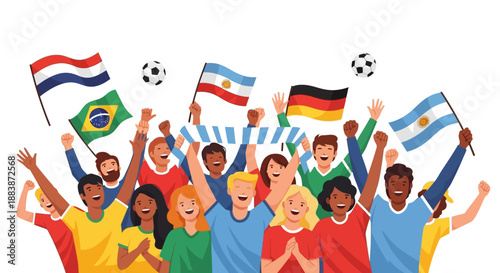 football fans enthusiastically watching the game