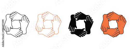 Teamwork icon vector, teamwork, collaboration, and community symbol illustration representing business unity, professional partnership, team communication, shared goals, modern corporate infographic 