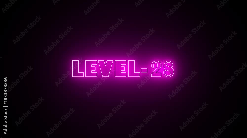 custom made wallpaper toronto digitalAbstract neon level 28 number 4k video animation. Level 28 neon text. Neon level up sign.