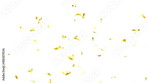 3d render multicolored confetti explosion. Colorful bright confetti isolated on transparent PNG