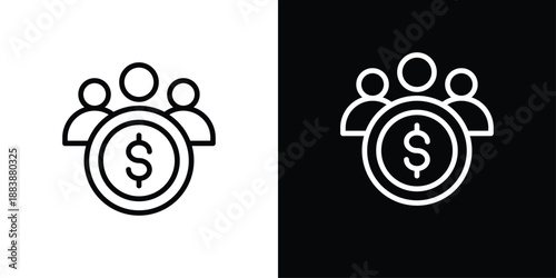 Customer  Icon Sheet Black And White