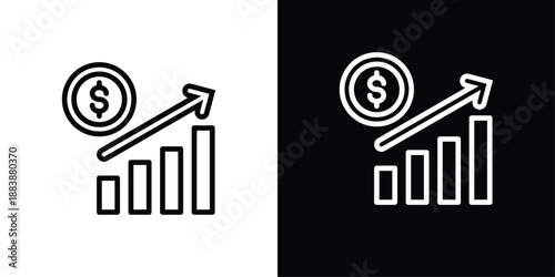 Profitable  Icon Sheet Black And White