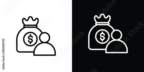 Investor  Icon Sheet Black And White