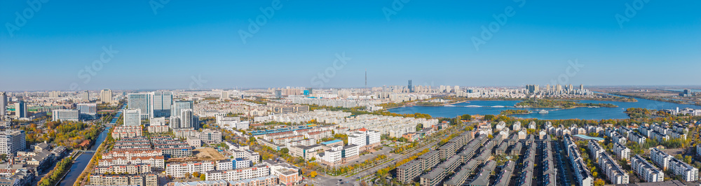 Obraz premium China Shandong Dongying Urban Architectural Scenery