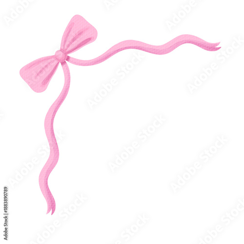 Bow ribbon corner border decoration