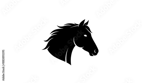 Horse Head Logo Silhouette Vector in Elegant Minimal Style for Branding and Emblems