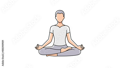 Person sitting in meditation pose.